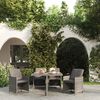 vidaXL Set da Pranzo da Giardino 5 pz con Cuscini in Polyrattan Grigio