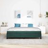 vidaXL Letto a molle con materasso Verde Scuro 180 x 220 cm Tessuto