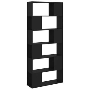 vidaXL Libreria/Divisorio Nero 80x24x186 cm in Truciolato