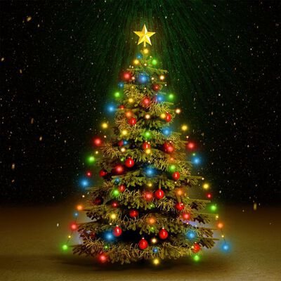 vidaXL Rete di Luce per Albero di Natale 180 LED Multicolore 180 cm