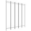 vidaXL Divisorio a 5 Pannelli Bianco 200x220 cm Tessuto