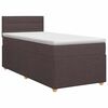 vidaXL Letto box spring con materasso Marrone Scuro 80 x 200 cm
