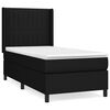 vidaXL Giroletto a Molle con Materasso Nero 90x190 cm in Tessuto