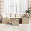 vidaXL Set Divano da Giardino Beige 55 x 55 x 37 cm polyrattan