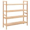 vidaXL Scarpiera in Legno Massello di Noce 69x26x81 cm