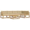 vidaXL Set di divani da esterno 6 pz Bianco e Beige Poliestere