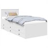 vidaXL Daybed con cassetto Bianco e Nero 90 x 200 cm Legno multistrato