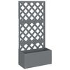 vidaXL Fioriera a Traliccio Grigia 65x33x135 cm WPC