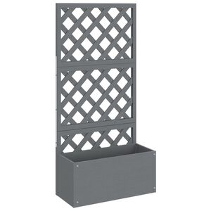 vidaXL Fioriera a Traliccio Grigia 65x33x135 cm WPC