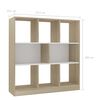 vidaXL Libreria Bianca e Rovere Sonoma 97,5x29,5x100 cm Multistrato