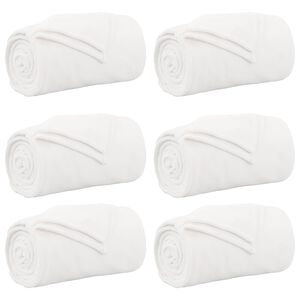 vidaXL Coperte da Pile 6 pz Bianco 240 x 270 cm 10.11 kg Panno