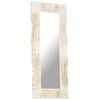 vidaXL Specchio Bianco 110x50 cm in Legno Massello di Mango