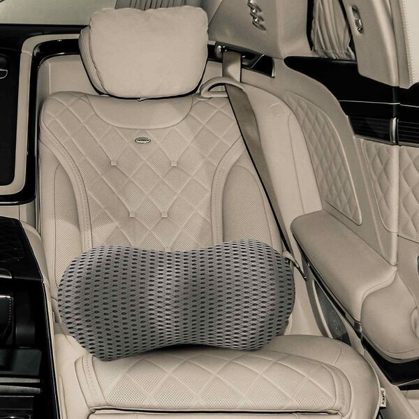 vidaXL Cuscino con cuscino Grigio 47 x 24 x 13 cm Reticolo 4D