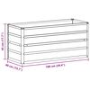 vidaXL Letto rialzato da giardino Marrone Chiaro 100 x 40 x 45 cm