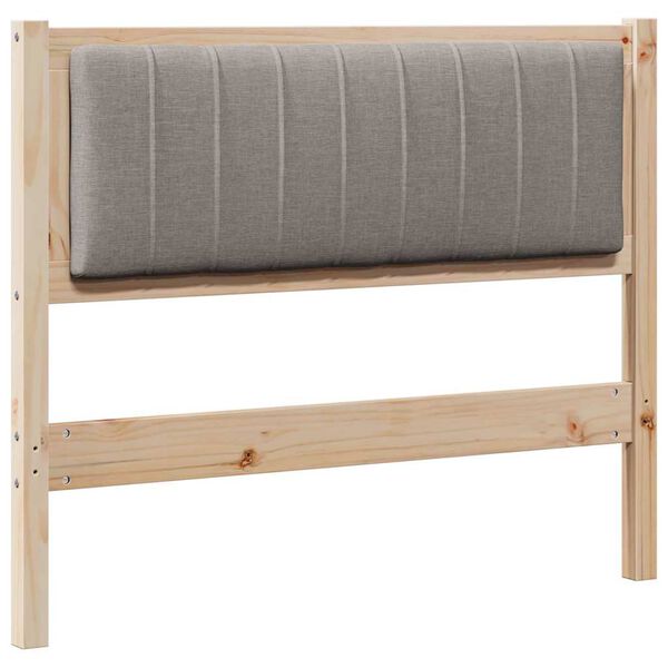 vidaXL Testiera imbottita con testiera Marrone 100 cm Pino massello