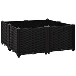 vidaXL Fioriera Rialzata 80x80x38 cm in Polipropilene