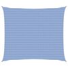 vidaXL Telo Ombra Blu e Bianco 6 x 8 m HDPE