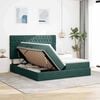 vidaXL Letto con Contenitore Verde Scuro 180 x 200 cm Velluto