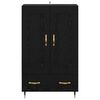 vidaXL Credenza Rovere Nero 69,5 x 31 x 115 cm Legno multistrato