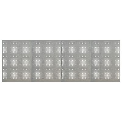 vidaXL Pannelli per Utensili a Parete 4 pz 40x58 cm in Acciaio