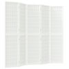 vidaXL Divisorio Pieghevole 5 Pannelli Stile Giapponese 200x170 Bianco