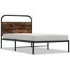 vidaXL Giroletto senza Materasso Rovere Fumo 90x190 cm in Truciolato