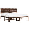 vidaXL Letto matrimoniale con testiera ROSTOCK Marrone Scuro