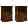 vidaXL Comodini 2pz Rovere Fumo 43x36x60 cm