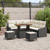 vidaXL Set Divano da Giardino con cuscino 8 pcs Nero Poly Rattan