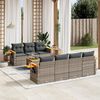 vidaXL Set Divano da Giardino 8 pz con Cuscini Grigio in Polyrattan
