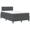 vidaXL Letto a molle Grigio Scuro e Bianco 203 x 120 x 88 cm