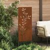 vidaXL Schermo per privacy in giardino Floreale Ruggine 50 x 140 cm