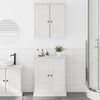 vidaXL Set di mobili per il bagno 2 pcs Bianco e Bianco Antico