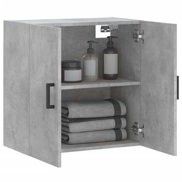 vidaXL Mobile a Parete Grigio Cemento 60x31x60 cm in Legno Multistrato