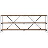 vidaXL Tavolo consolle con lo scaffale Legno vecchio 200 x 30 x 75 cm