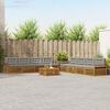 vidaXL Set di divani da esterno 9 pcs Grigio Naturale e Chiaro