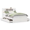 vidaXL Letto Libreria senza Materasso Bianco 160x200 cm Legno di Pino