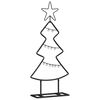 vidaXL Albero di Natale in metallo con supporto Nero 60 cm Acciaio