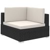 vidaXL Set Divani da Giardino 8 pz con Cuscini in Polyrattan Nero