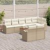 vidaXL Set Divano da Giardino 9 pcs Beige e bianco