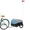 vidaXL Rimorchio da Bici Nero e Blu 30 kg in Ferro