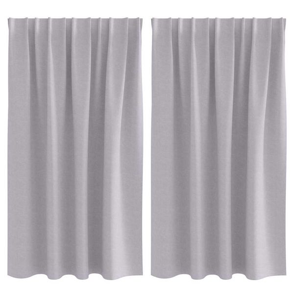 vidaXL Tende Blackout con Anelli 2 pcs Grigio Metallico 140 x 140 cm