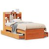 vidaXL Letto Libreria senza Materasso Marrone Cera 75x190 cm in Pino