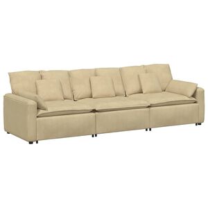 vidaXL Divano Modulare con Cuscini Verde Grigio