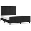 vidaXL Giroletto senza Materasso Nero 140x190 cm in Velluto
