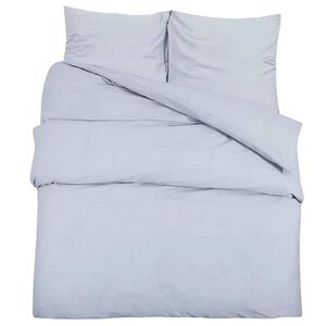 vidaXL Set Copripiumino Grigio 140x200 cm in Cotone