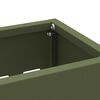 vidaXL Supporto per Ombrellone Oliver verde 28 x 12 x 41 cm Acciaio