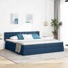 vidaXL Letto con contenitore e LED con led Blu 200 x 200 cm Tessuto