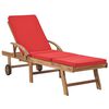 vidaXL Lettini Prendisole con Cuscini 2 pz in Legno di Teak Rosso