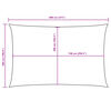 vidaXL Parasole a Vela Oxford Rettangolare 5x8 m Antracite
